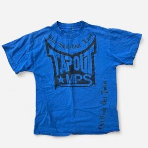 Tapout Blue and Black Graphic Short Sleeve Tee